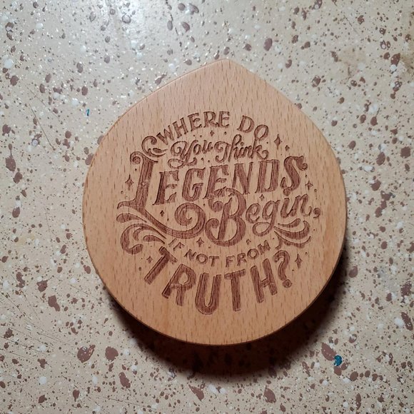 Folding Makeup Vanity Mirror Owlcrate Books  Legends Folding Travel Mirror Wood - Picture 4 of 5